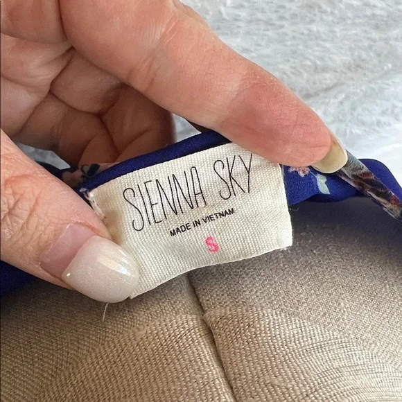 Sienna Sky Royal Blue Floral Blouse - Picture 2 of 6